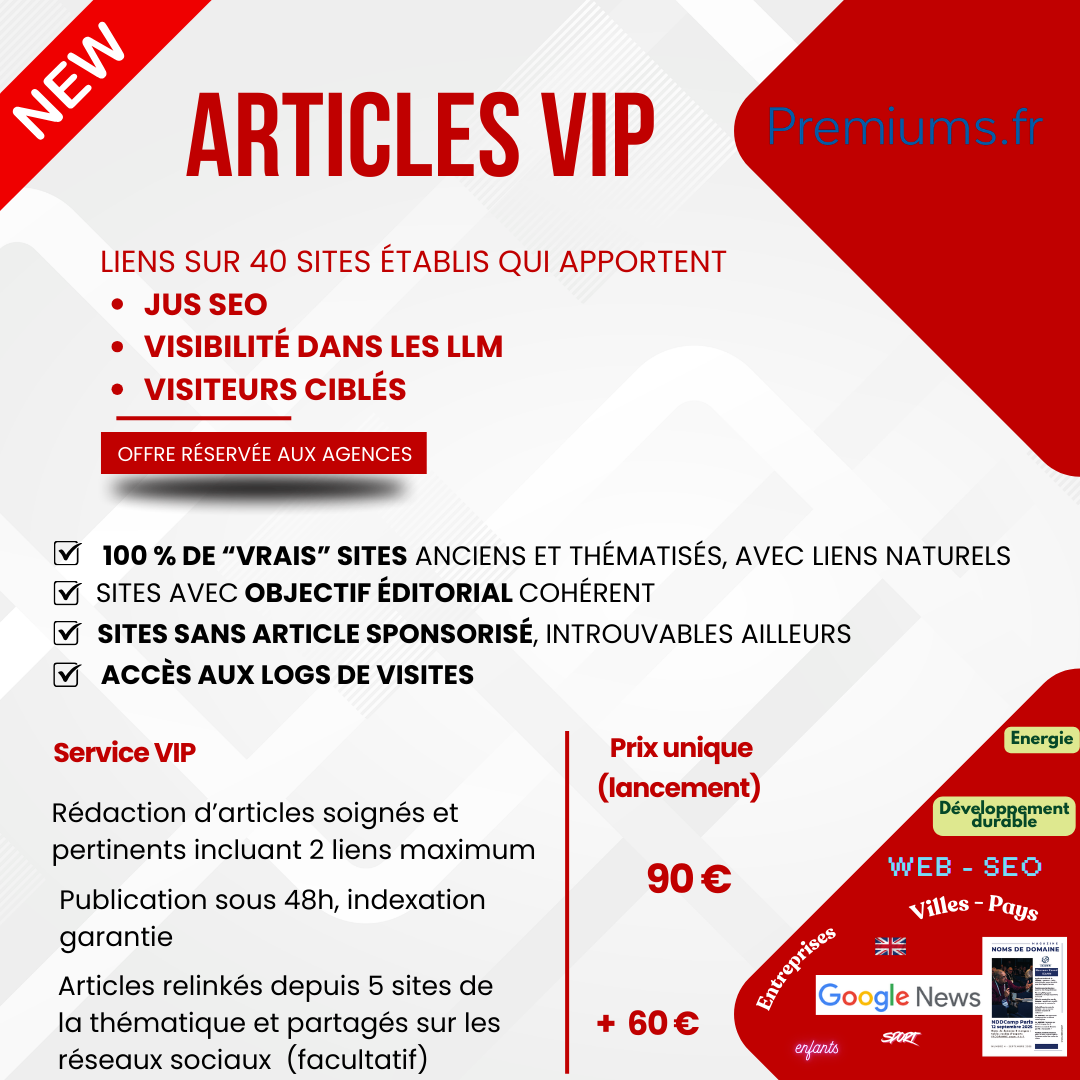 Articles VIP – ClicAchat
